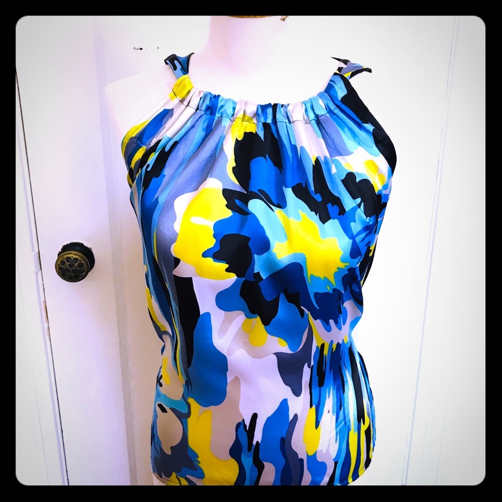 august silk Abstract Print Halter